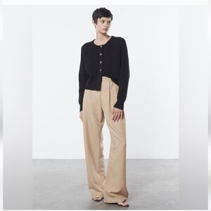 ENZA COSTA Pleated Wide Leg Pant Womens